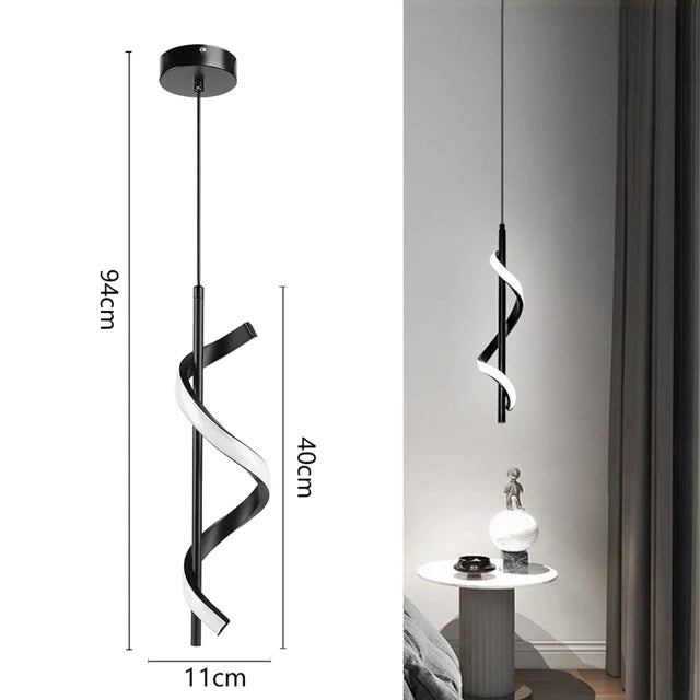 Nordic Led Pendant Light Modern Geometry Line Strip Hanging Light Restaurant Dining Lighting Fixtures Bedroom Bedside Decor Lamp