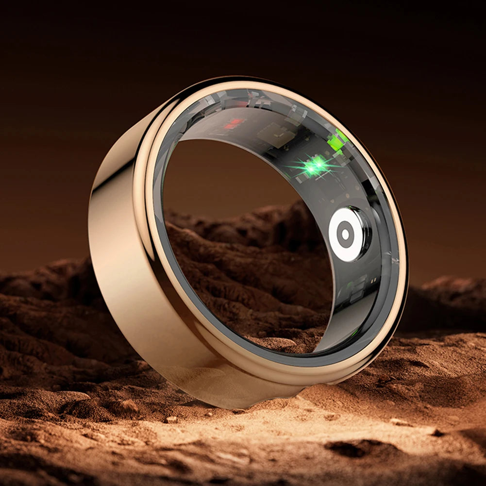 R02 Smart Ring Fitness Tracker Ring 5.0 Bluetooth-Compatible Blood Oxygen Tracker IP68 & 5ATM Waterproof for Android for IOS