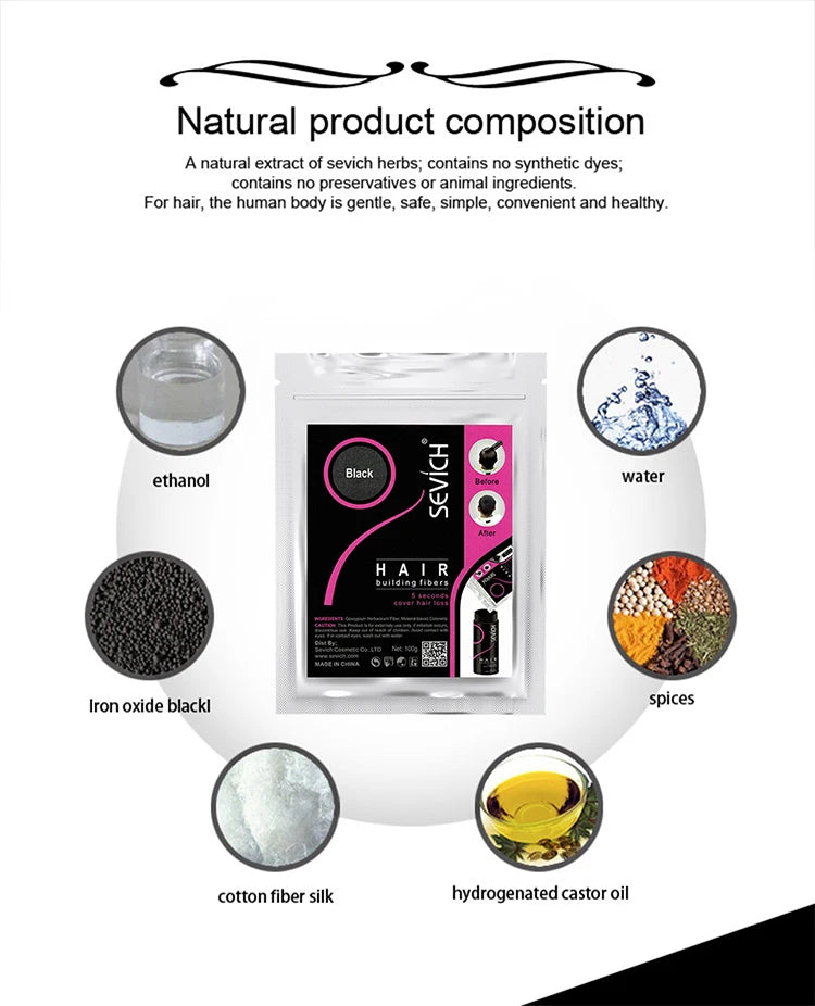 10 Color Keratin Hair Building Fiber Hair Loss Fiber Natural Hair Thickening Fibers Concealer Refill Anti Hair Loss Products