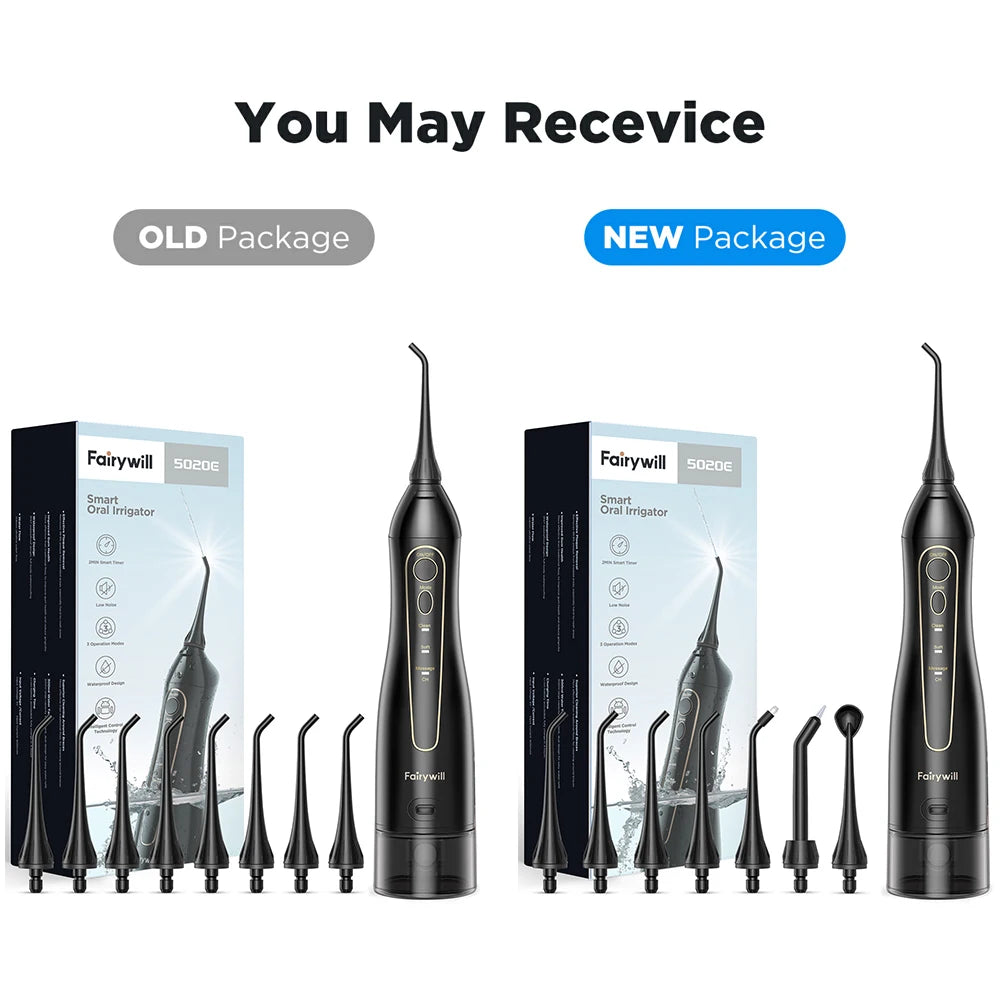 Fairywill Portable Dental Water Flosser waterproof design