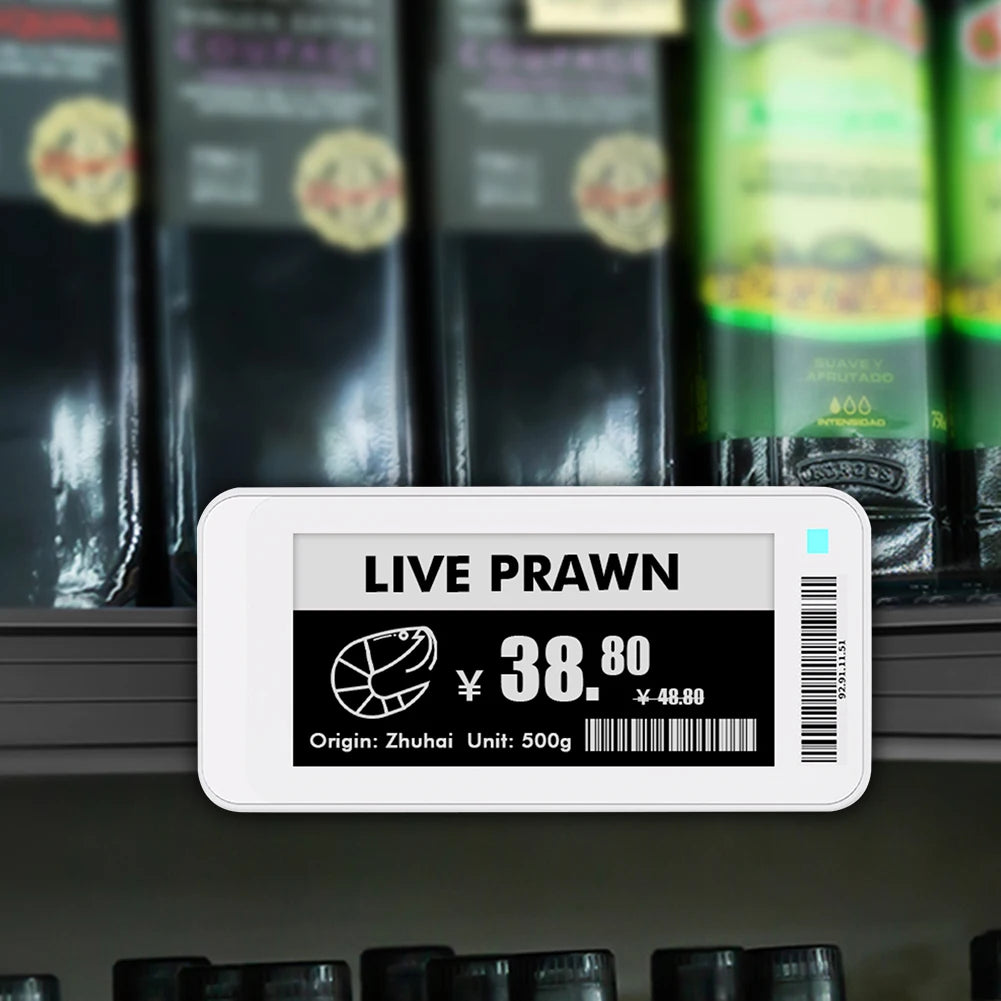 2.1'' 2.9'' E-paper E-Ink EInk Display Screen BT Version App Operating Software TFT Screen IP65 Electronic Price Tag Card