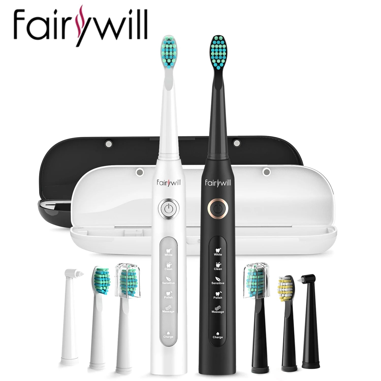 Fairywill Sonic Electric Toothbrush portable travel kit