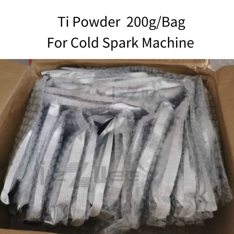 1~200 Bag Ti Powder Cold Sparkler Machine Cold 600W Spark Machine Fountain Sparkular 700w Machine Consumables Ti Powder 100g