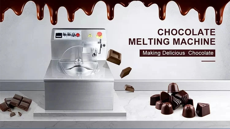 With Vibration Table Wheel Type Chocolate Tempering Machine Chocolate Melting Machine Chocolate Melting Coating Machine