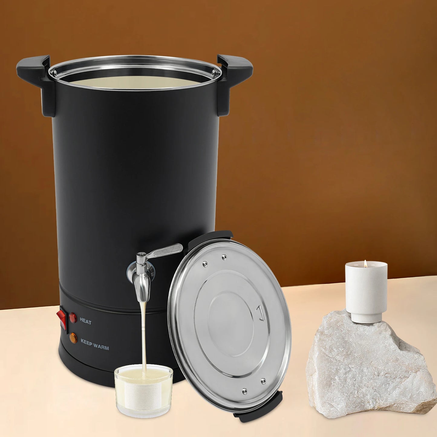 Professional Wax Melting Furnace 8/10/12/15L for Candle Making Repair Large Capacity Easy to Use & Clean