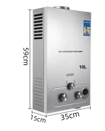 Sihao LPG Gas Hot Water Heater 6L-18L Tankless Instant Butane Propane Gas Boiler With Shower Kit LCD Display For Home Camping ﻿