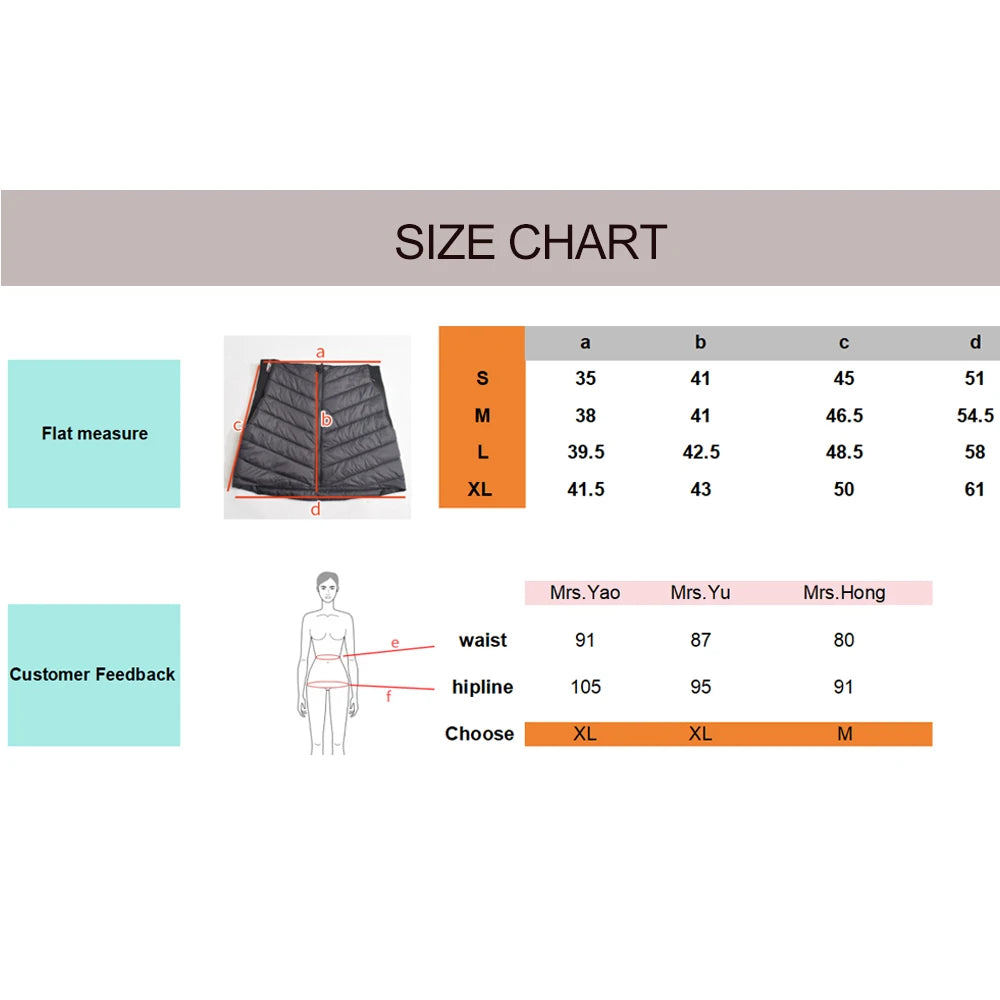 Kamperbox Winter Coat Ski Skirt Outdoor Thermal Skirt Winter Sports Protector Thermal Women Dress Women's Ski