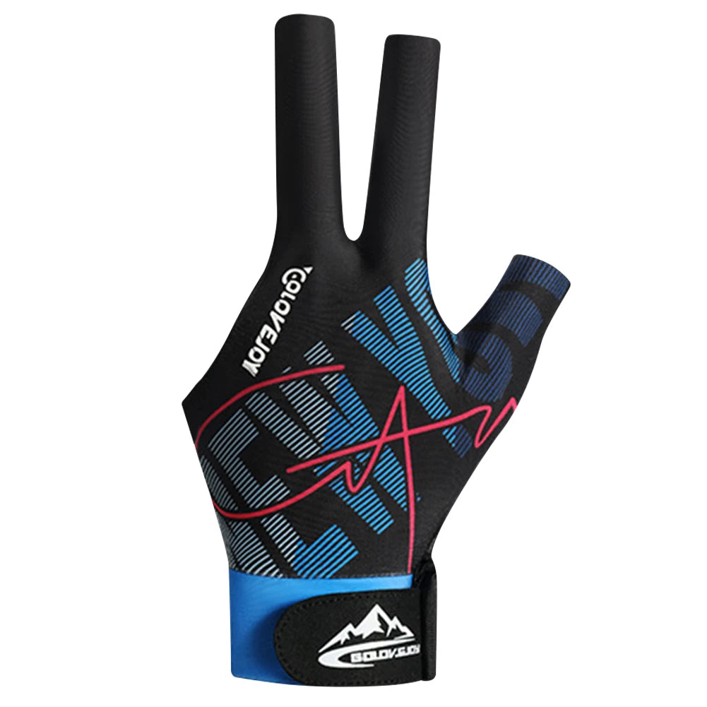Billiards Glove Left Hand Anti-Slip 3 Finger Snooker Billiard Glove Adjustable Snooker Pool Gloves for Men Billiard Accessories