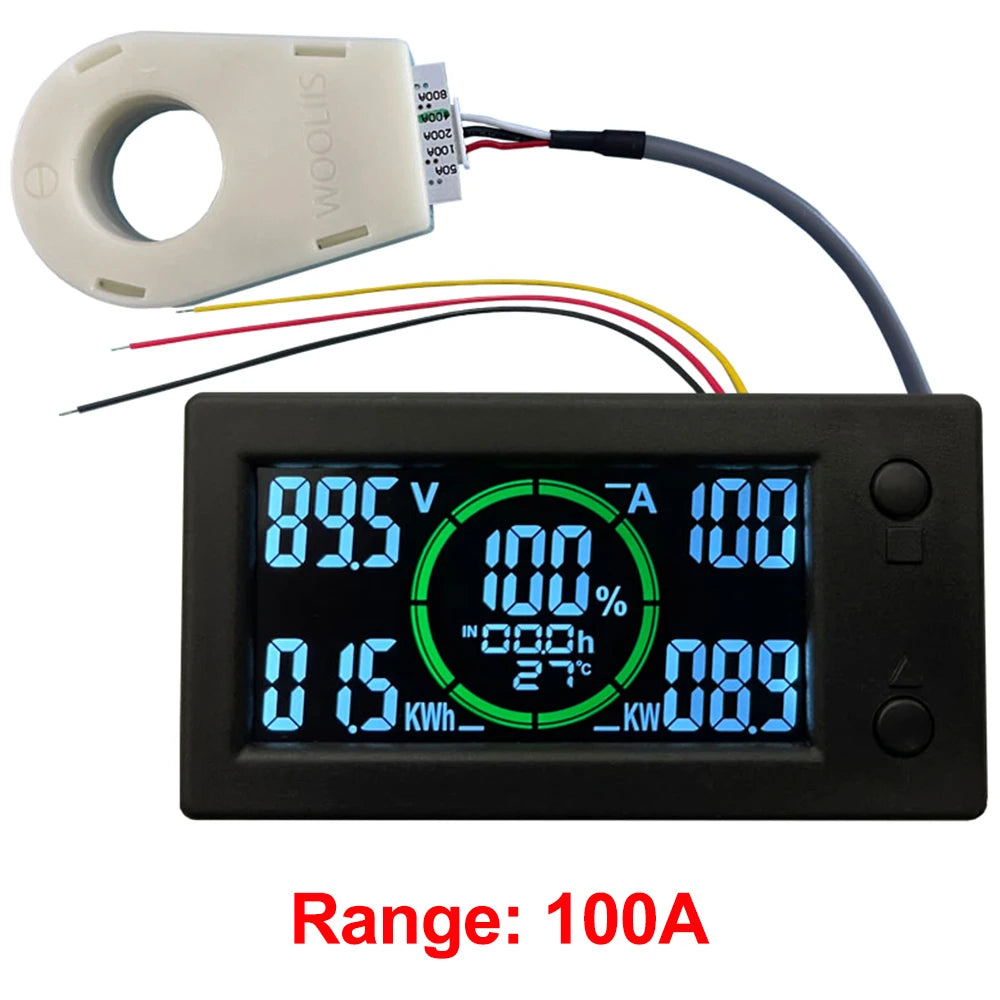 Bluetooth DC 0~300v Battery Monitor Hall Coulomb Tester Digital Voltmeter Ammeter Capacity Power Electricity AH Voltage Meter