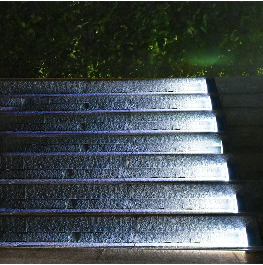 LED Outdoor Solar Light Step Lamp Lens Design Super Bright IP67 waterproof Anti-theft Stair Light Decor Lighting For Garden Deck