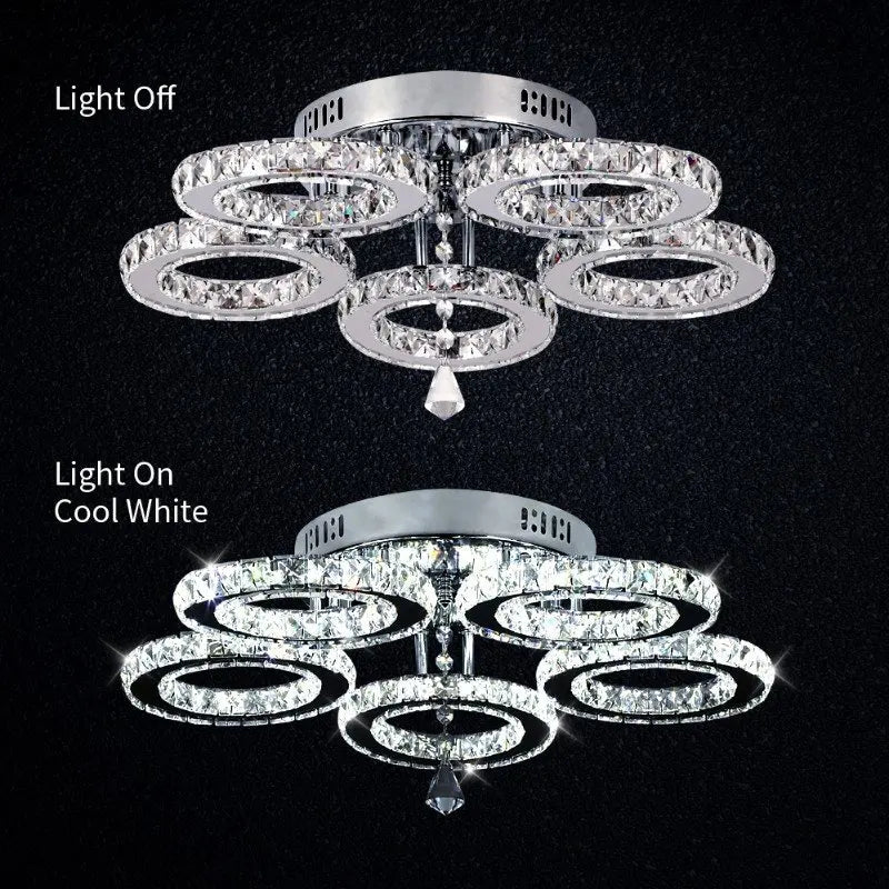 Modern Crystal Ceiling Chandelier Lamp for Living Room Pendant Light Home Art Decora Lustre Ceiling Luminaire For Dining Bedroom