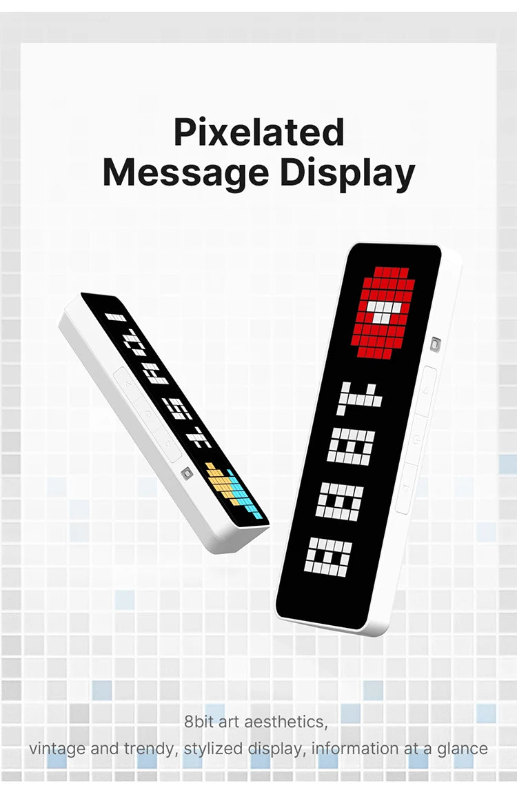 Ulanzi TC001 Smart Pixel Clock Youtube Followers Simultaneous Weather Forecast Function Pixelated Message Display