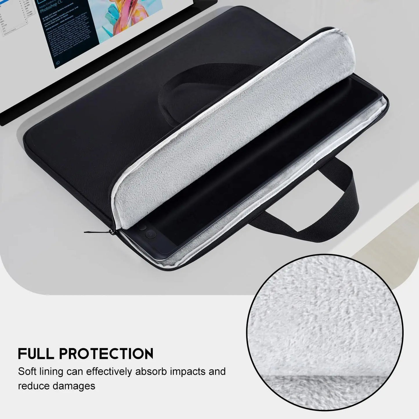 UPERFECT Laptop Sleeve Bag 22inch For Monitor Notebook Tablet With Large Capacity Durable Handle-Waterproof Accessory Storage