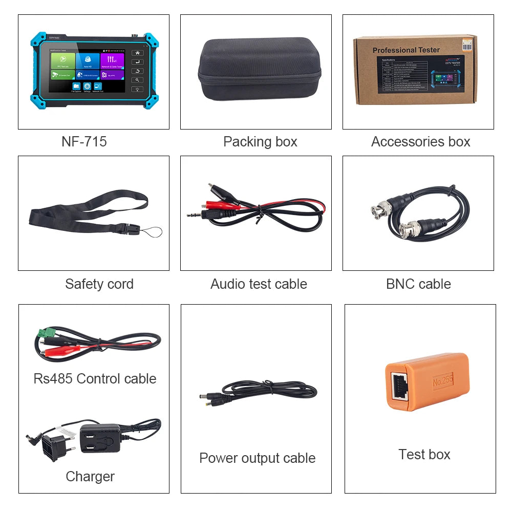 Noyafa Nf-715 IPC CCtv Tester 5.4 Inch 4K 1080P 8MP AHD CVI TV SDI With Hdmi Vga Input Monitor IP Camera Tester Cftv IP Test