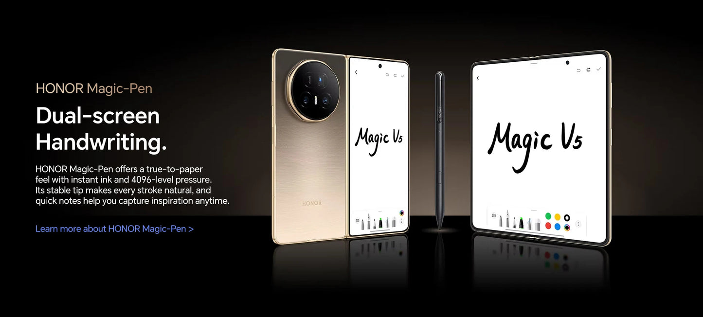 HONOR Magic V5 Global Version 5G Foldable Smartphone Snapdragon 8 Elite 7.95" LTPO OLED Display 5820mAh Battery 66W SuperCharge