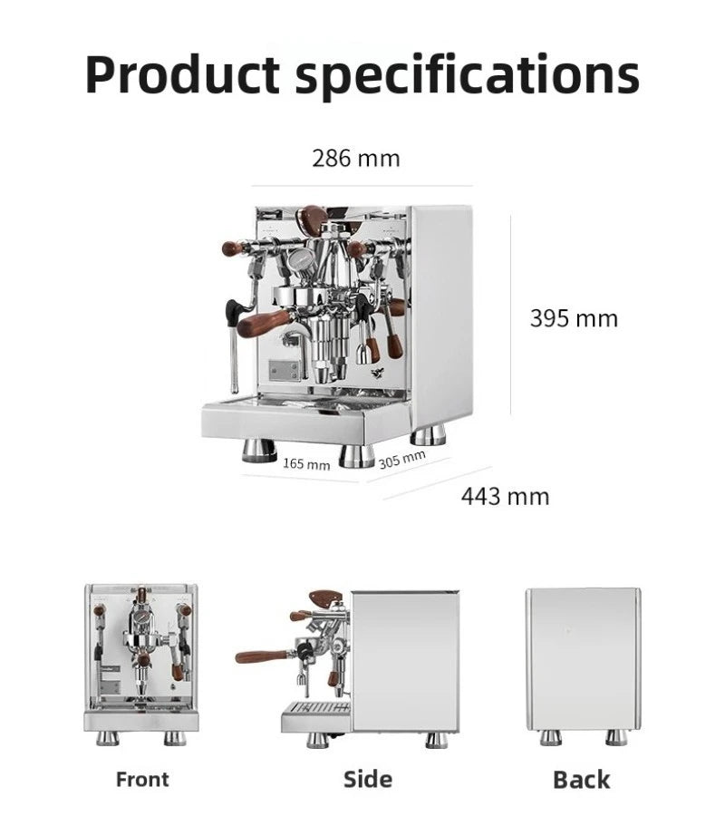 Semi-Automatic Coffee Maker,3035A/B/C Concentration E61 Brewing Head, Semi-automatic Dual Boiler 15 Bar Vibration Pump