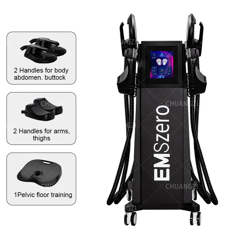 Professional EMSzero RF Machine 2024 EMSzero Body Sculpting Machine 4 Handle Fat Burning EMS Slimming Muscle Stimulator 15 Tes