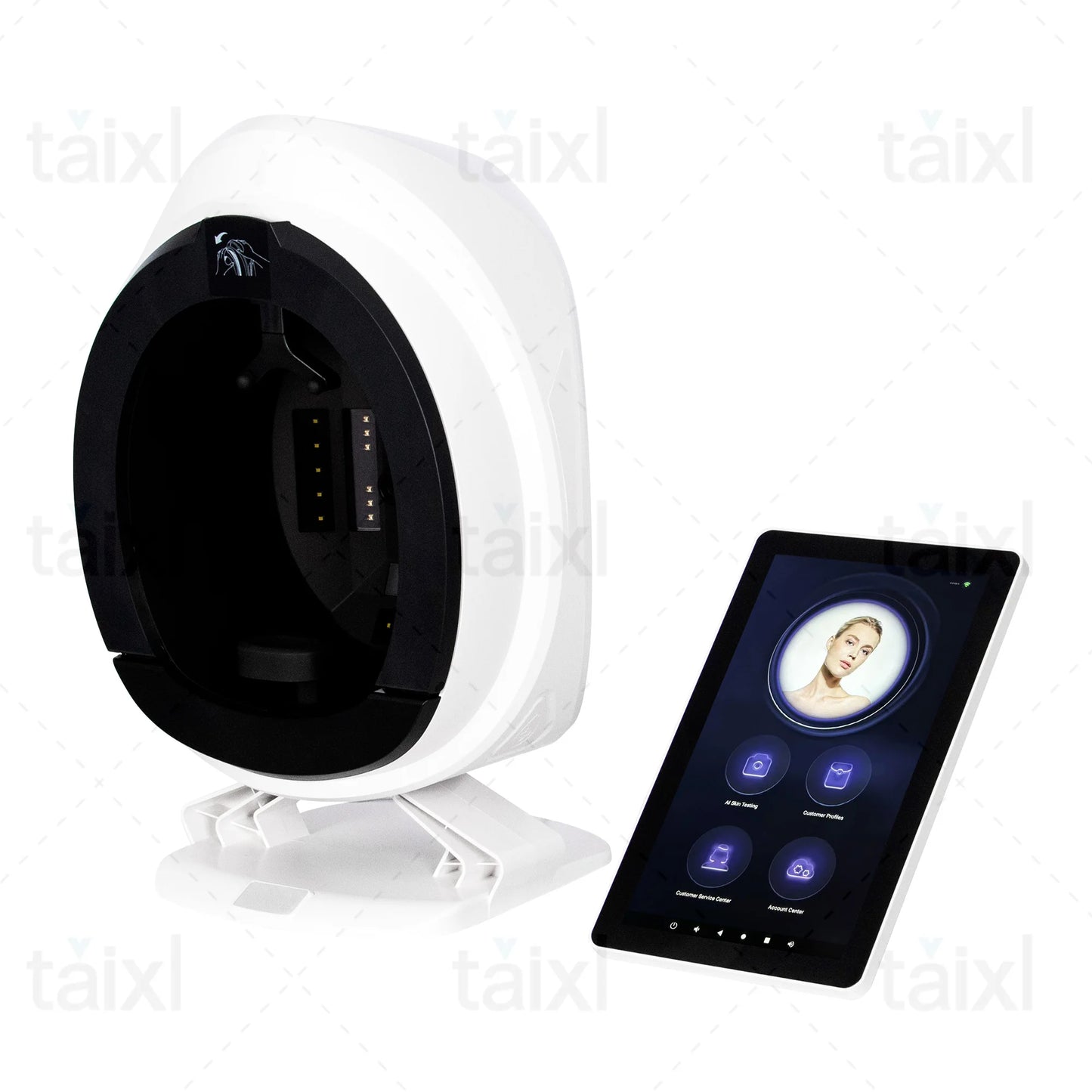 NEW 3D Skin Scanner Care Facial Analyzer Monitor Machine Mirror Portable Testing English Detector Face Camera Test Analysis