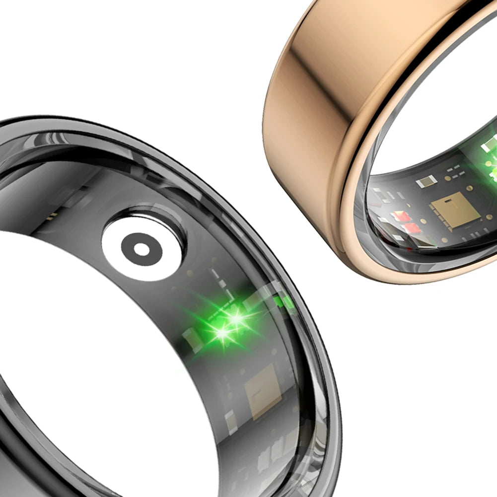R02 Smart Ring Fitness Tracker Ring 5.0 Bluetooth-Compatible Blood Oxygen Tracker IP68 & 5ATM Waterproof for Android for IOS