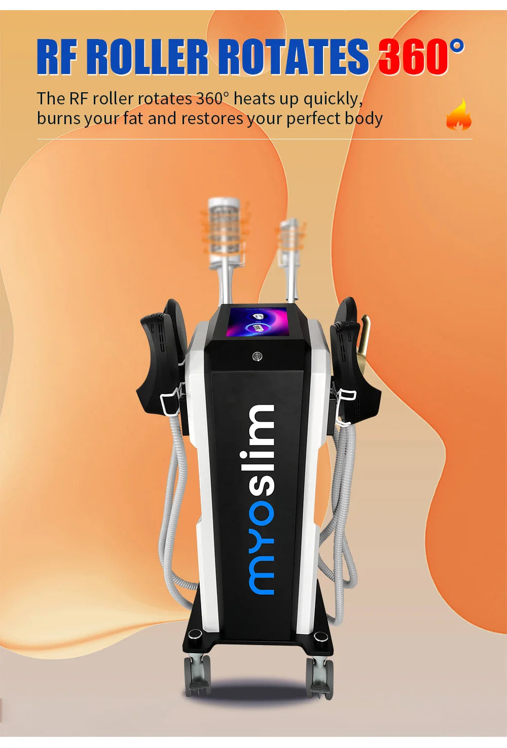 Myoslim Roller Slimming 360Degree Rolling Cellulite Massage Weights Loss Machine Body Muscle body slimming fat removal