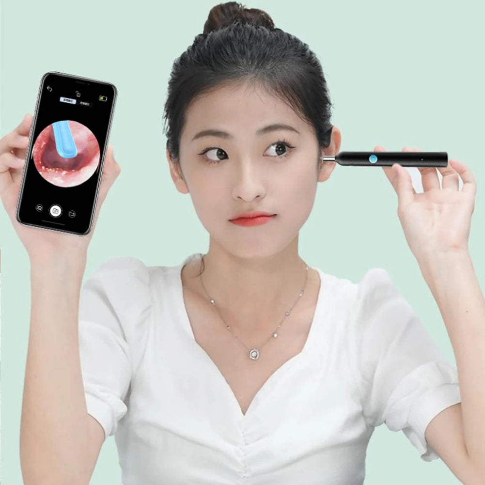 Visual Ear Wax Cleaner with Camera Safe Earwax Removal Endoscope with Camera Luminous Otoscope Ear Cleaning Tools Ear Care