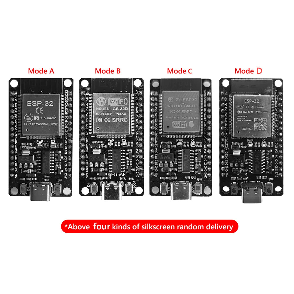1-10PCS ESP32 WROOM-32 Development Board ESP32 TYPE-C CH340C WiFi+Bluetooth-compatible Module for IOT Development Board 32MBIT ﻿