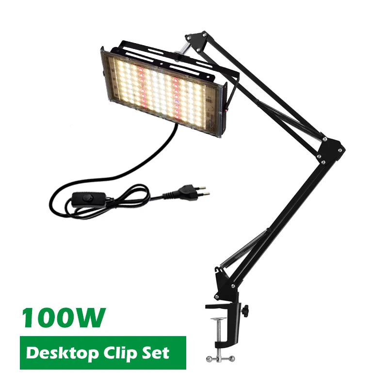 50W 100W 150W LED Grow Light With Stand Full Spectrum Sunlike LED Phyto Lamp For Indoor Greenhouse Plant Growth Lighting