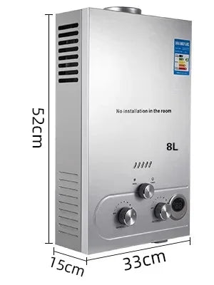 Sihao LPG Gas Hot Water Heater 6L-18L Tankless Instant Butane Propane Gas Boiler With Shower Kit LCD Display For Home Camping ﻿