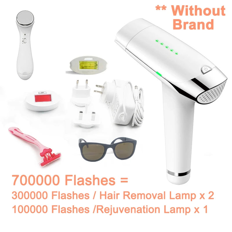 Lescolton IPL hair removal machine with attachments and goggles, top rated for effective hair removal.