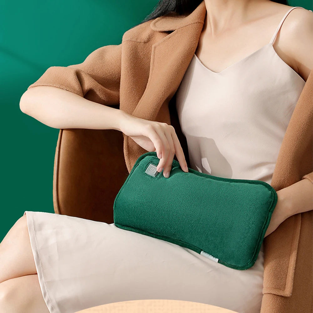 Rechargeable Electric Hot Water Bag Women's Electric Hot Water Bottle Soft flannel Hand Warmer Winter Heated Bag Warming Product