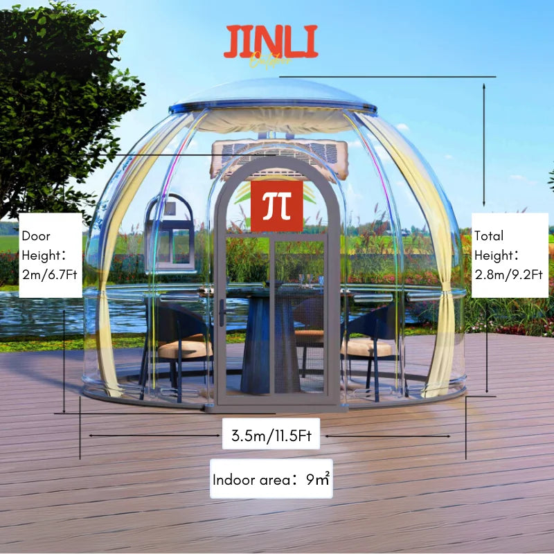 2026Transparent Tent PC Dome Tent Geodesic Lgloo Round Clear House Catering Cabin Hotel Resort Luxury Celebrating Events Tipi