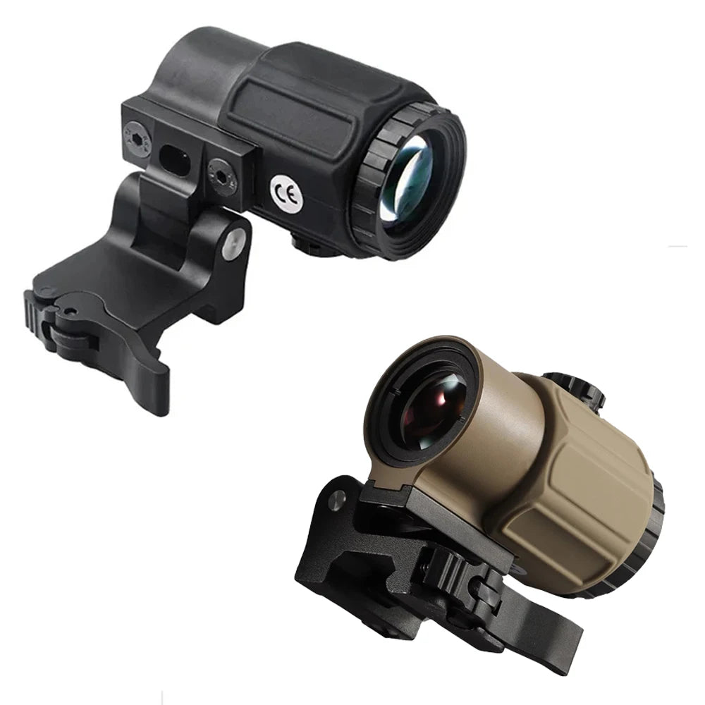 G33 G43 G45 Sight Fixed 3X 5X Magnifier Scope With Switch to Side Quick Detachable QD Mount For Hunting