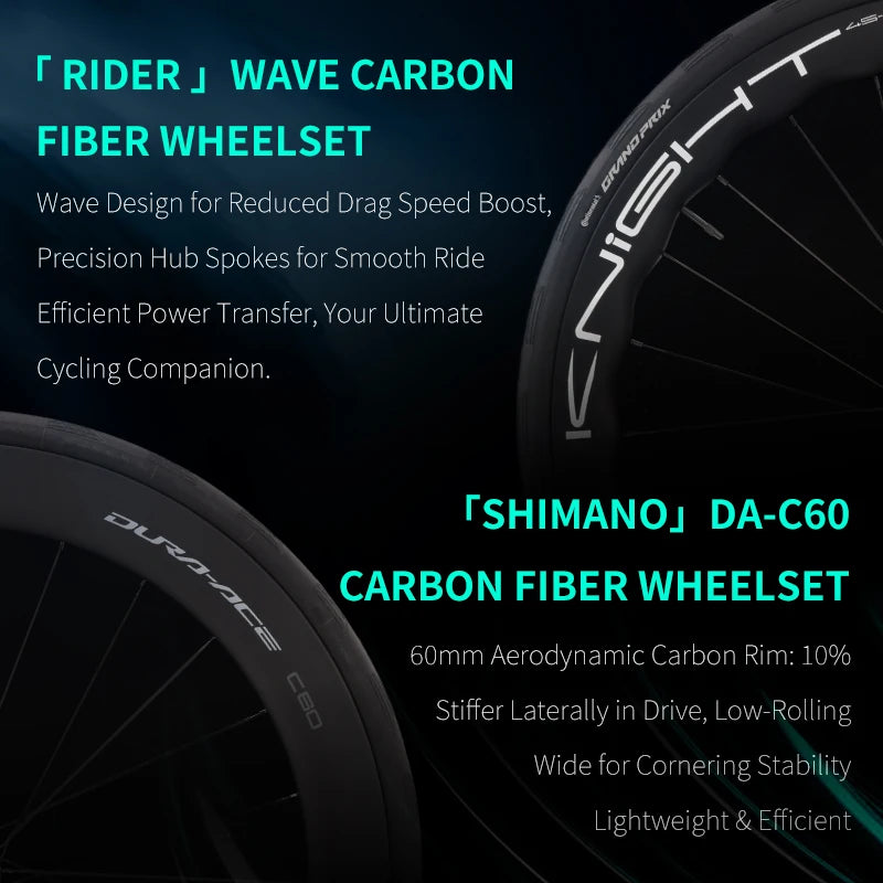 SAVA NEW Blade SLR7 C60 Carbon Fiber Road Bike, 700C Adult DI2 Bike, with SHIMANO 105 Di2 R7170 Components, Full Carbon Racing