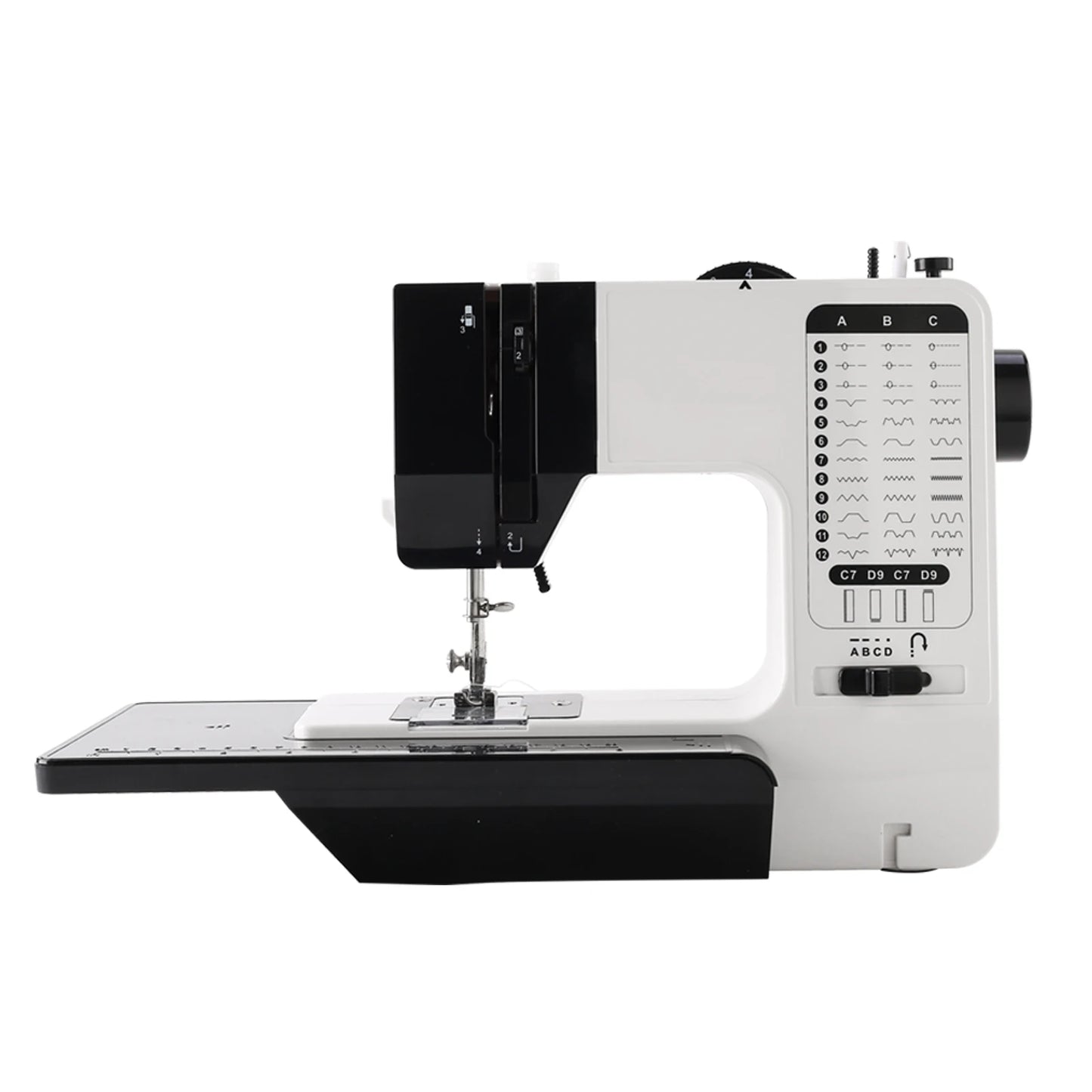 12 Stitches Mini Electric Sewing Machine with Sewing Table and 113PCS Sewing Kit Multifunctional base design