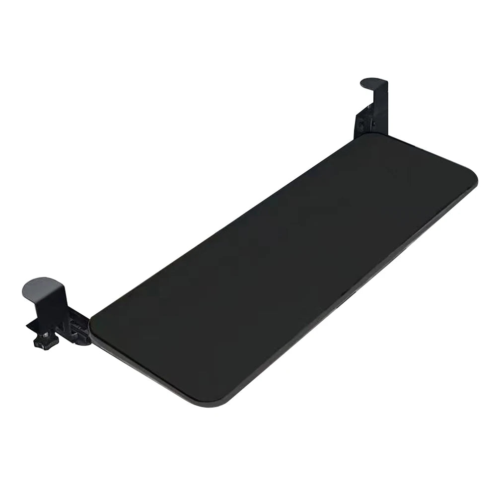 Ergonomic Clamp-On Keyboard Tray Sliding under Desk Platform Retractable Computer Desk Organizer Office Keyboard Drawer