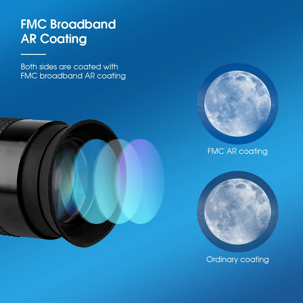 Svbony Eyepiece 1.25" (PLOSSL) PL Telescope Eyepiece 6/12/17/25/32/40mm 4-Element Design 48-Degrees Field of View SV131