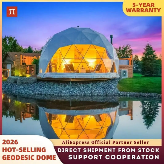 Source Factory Transparent Geodesic Luxury Dome Hotel Tents Resort  Glamping Dome Half Domos Pvc Geodesic Dome for Camping Tents