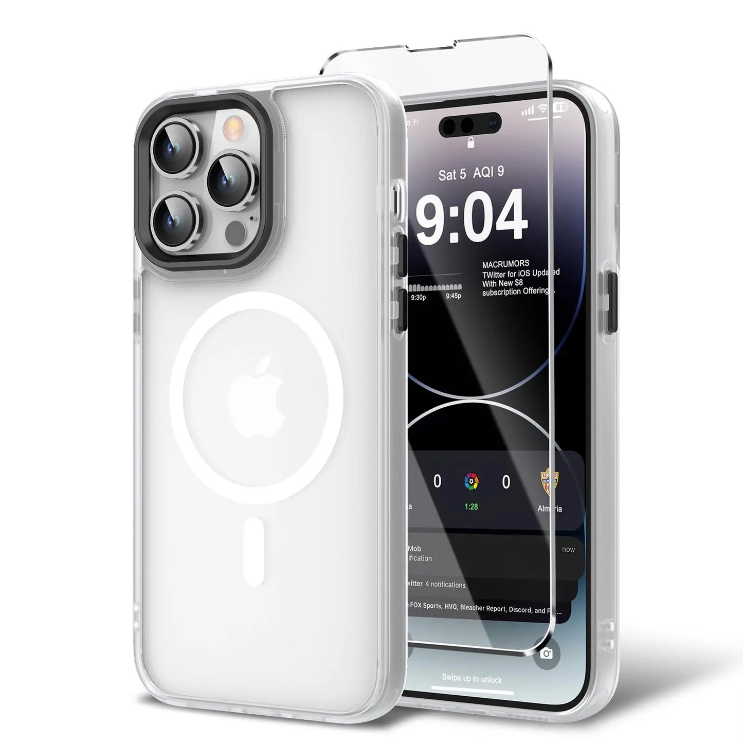 for iPhone 16E/iPhone 17E Case with Screen Protector, [Compatible with Magsafe] Ultra Slim Translucent Matte Shockproof Protecti