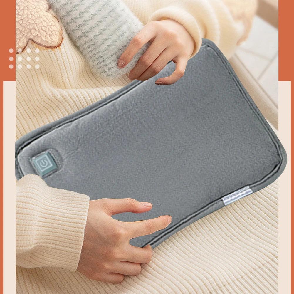 Rechargeable Electric Hot Water Bag Women's Electric Hot Water Bottle Soft flannel Hand Warmer Winter Heated Bag Warming Product