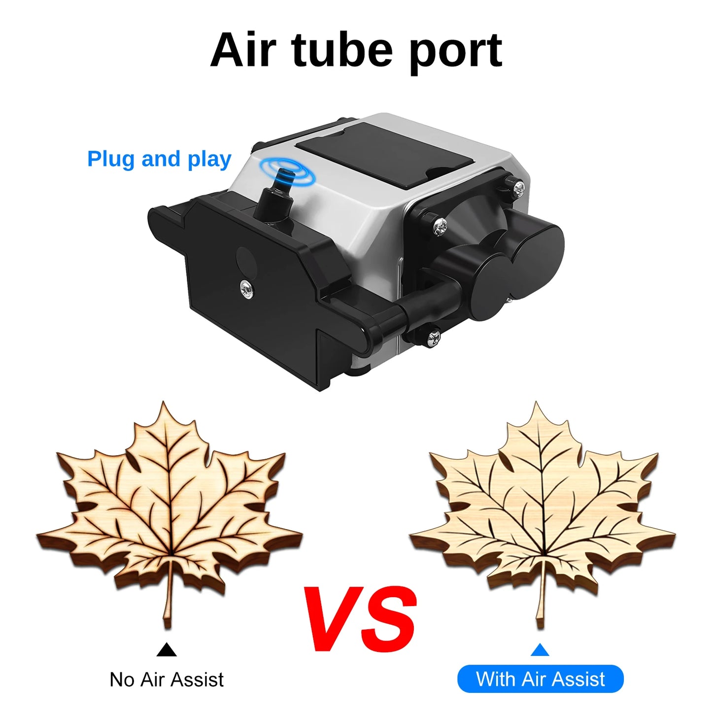 LASER TREE Air Assist Compressor DC 24V Laser Air Assist Pump for Laser Cutter and Engraver Adjustable 10-30 L/Min