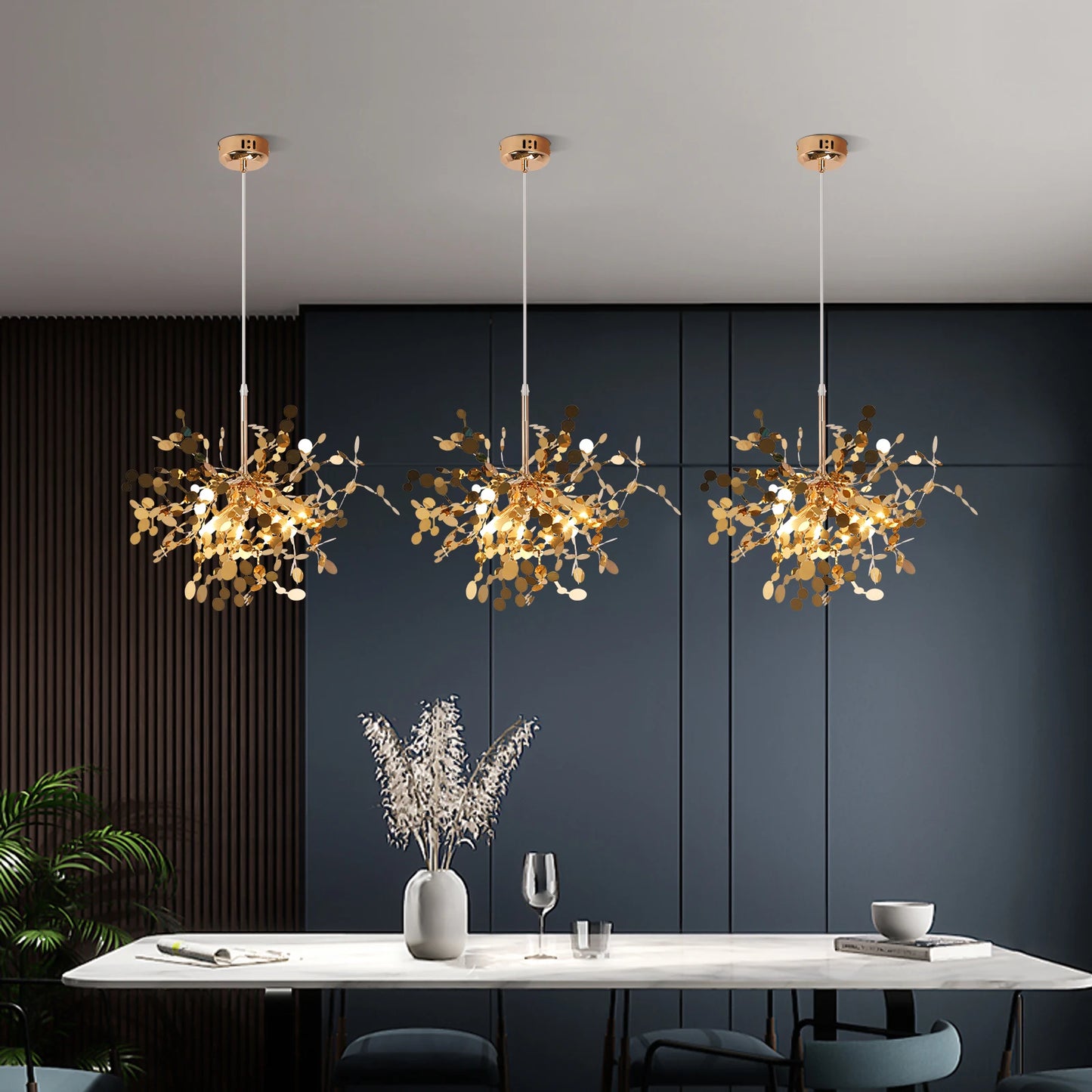 Modern Pendant Light Led Firework Chandelier Hanging Ceiling Lamp Dining Room Kitchen Island Nordic Luminaire Home Decor Fixture