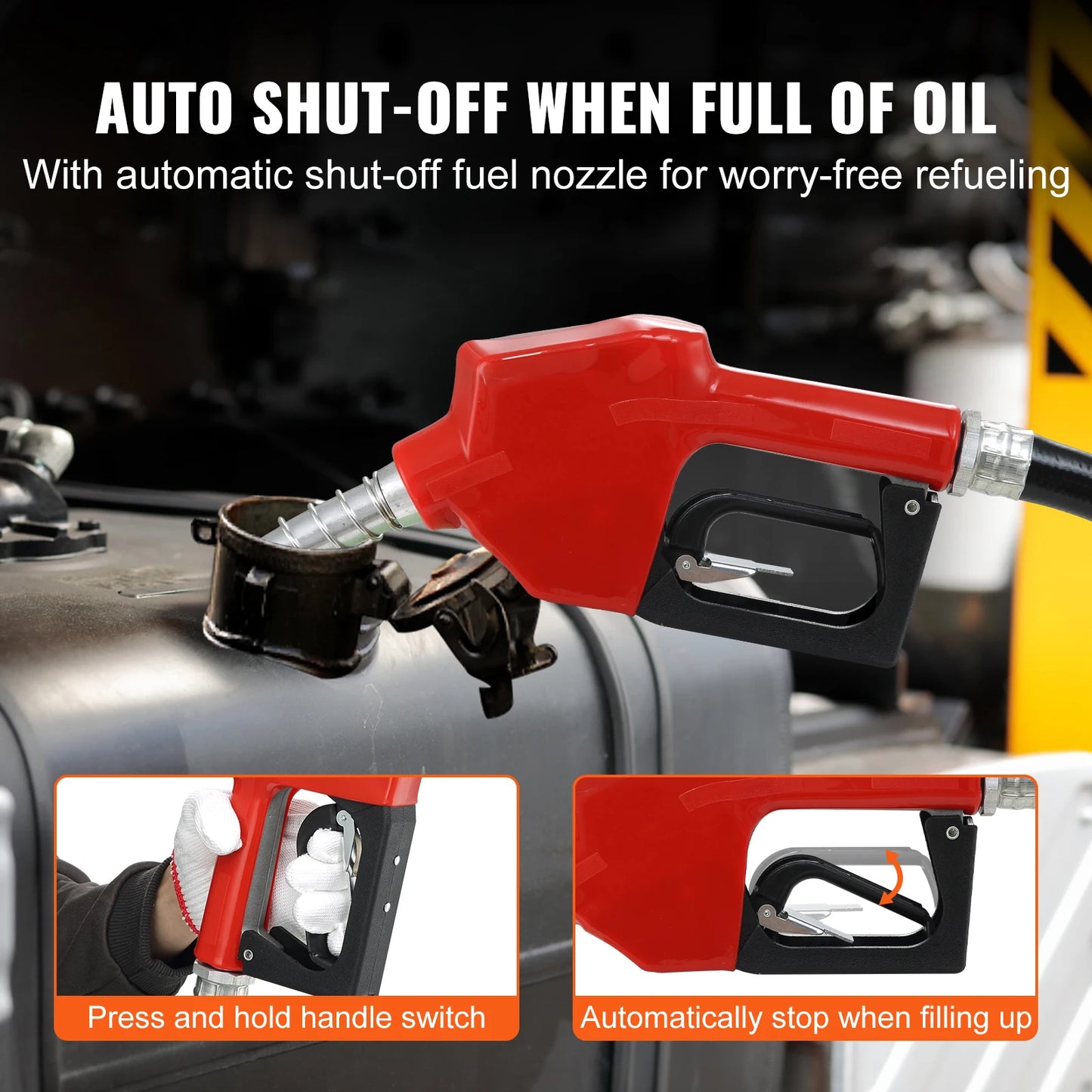 SucceBuy Diesel Fuel Transfer Pump Kit 10GPM 12V DC Portable Electric Self-Priming Fuel Transfer Extractor Refueling Use Tool