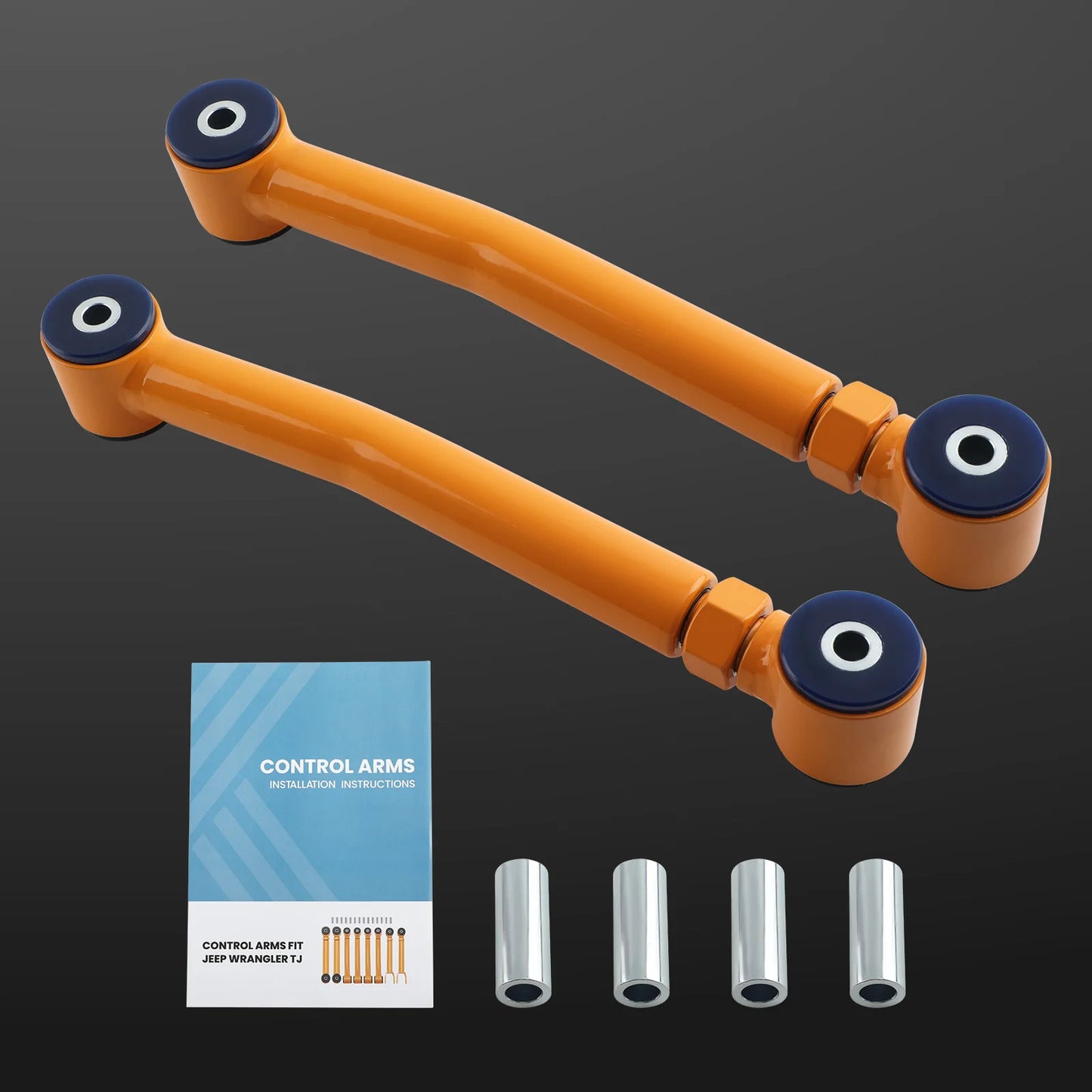 Maxpeedingrods Front Lower +Rear Upper Control Arms for Grand Cherokee 1993-1998 for Wrangler 1997-2006