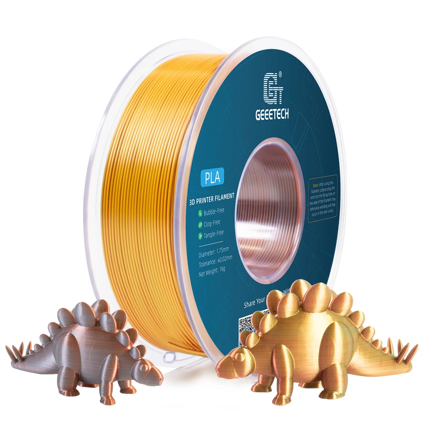 Geeetech 5Kg Three Tri Color Silk PLA Filament , 3D Filament 1,75 mm Spool Wire  (+/-0.03mm) Vacuum packaging, special color