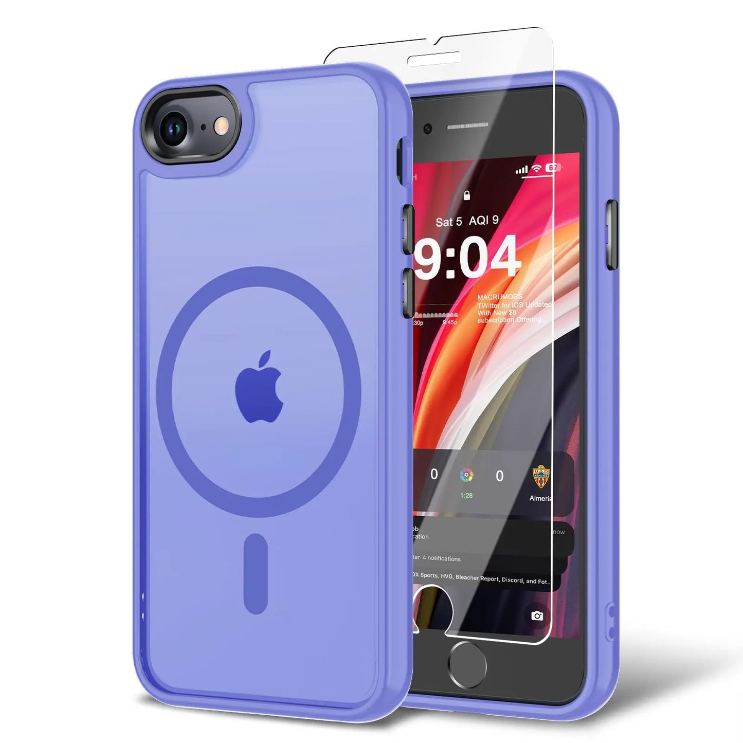 for iPhone 16E/iPhone 17E Case with Screen Protector, [Compatible with Magsafe] Ultra Slim Translucent Matte Shockproof Protecti