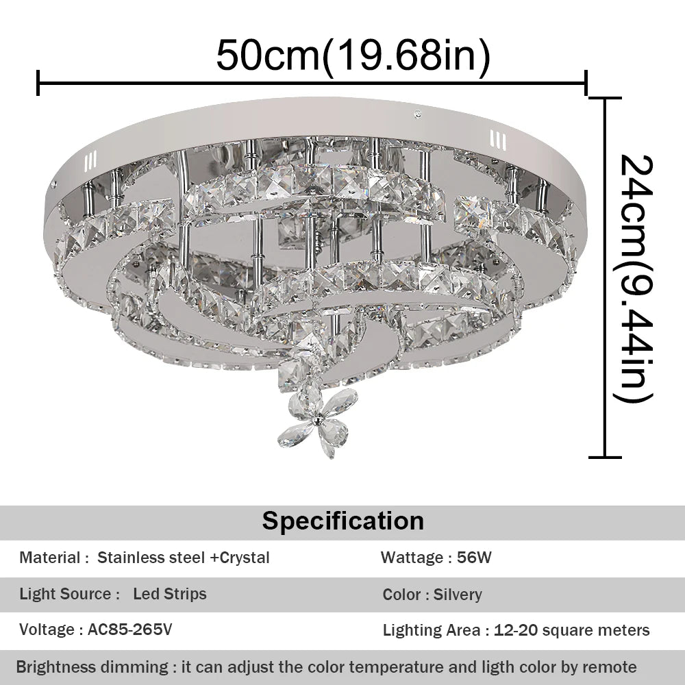 VETRULUS Luxury K9 Crystal Chandelier Modern Ceiling Lamp Led Living Dining Room Decor Pendant Light Dimmable Lustre Home