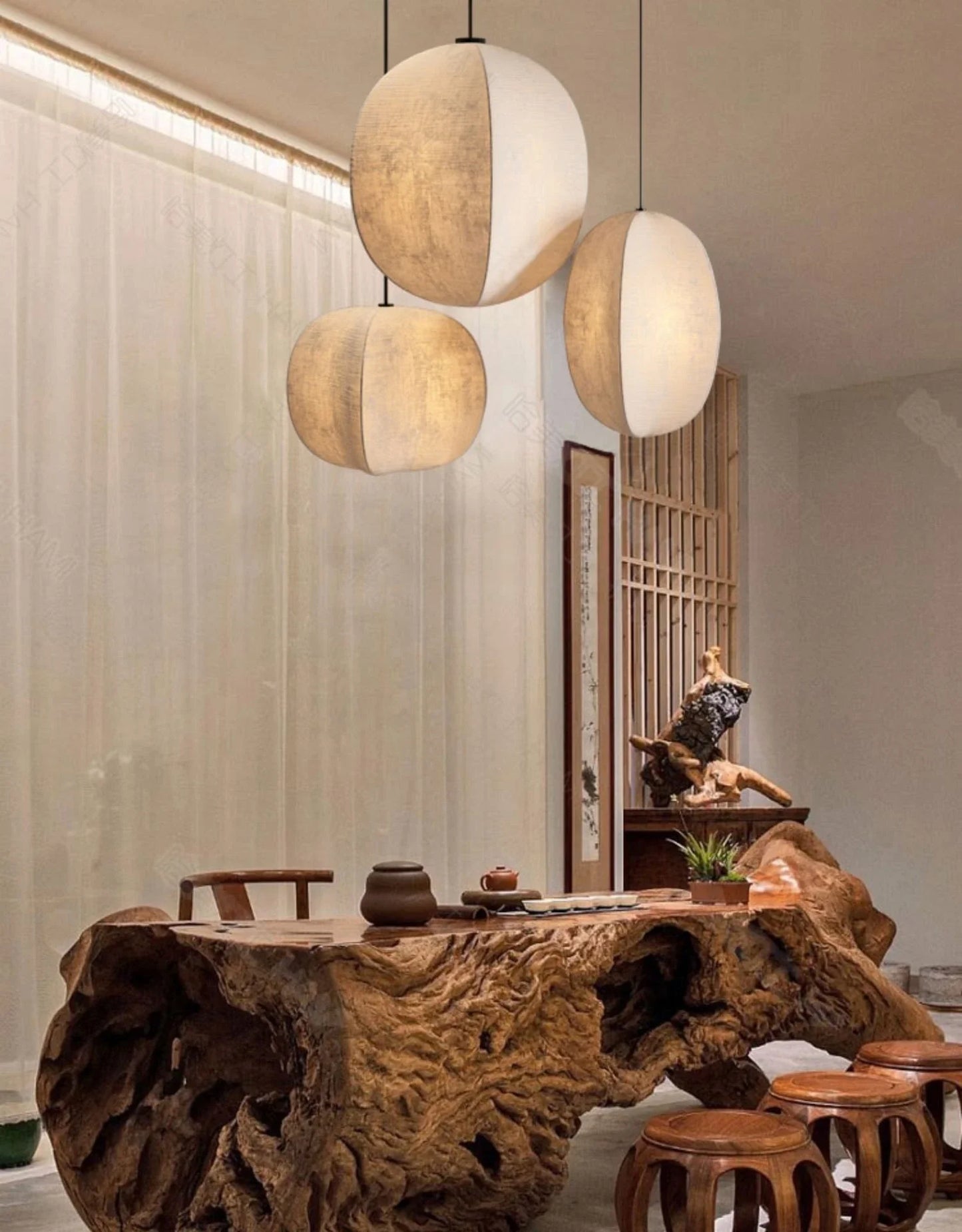 Nordic E27 Led Pendant Lights Wabi Sabi Dining Room Led Hanging Lamp Bar Suspend Light Fixture Lustre Luminaria Home Light