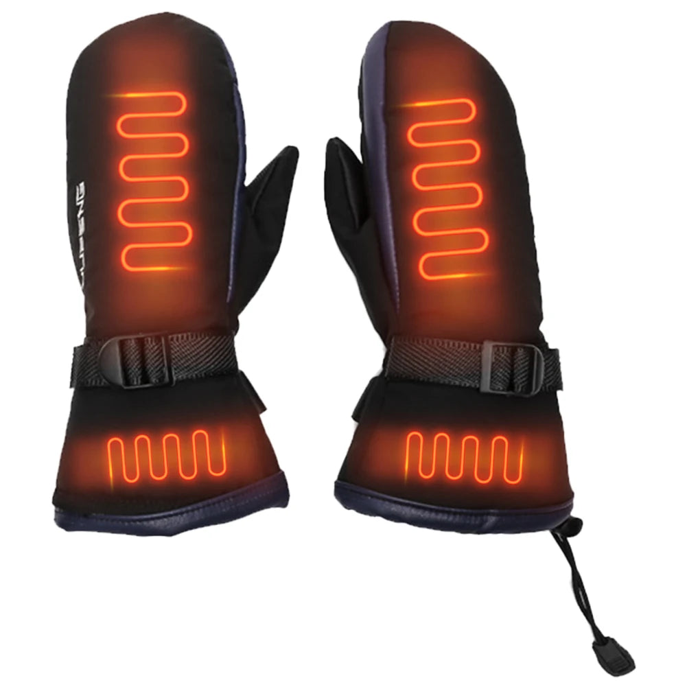 Winter Gloves Electric Heating Gloves USB Charging Snowboard Gloves Cold-Proof 3 Gear Temperature for Climbing Hiking Cycling