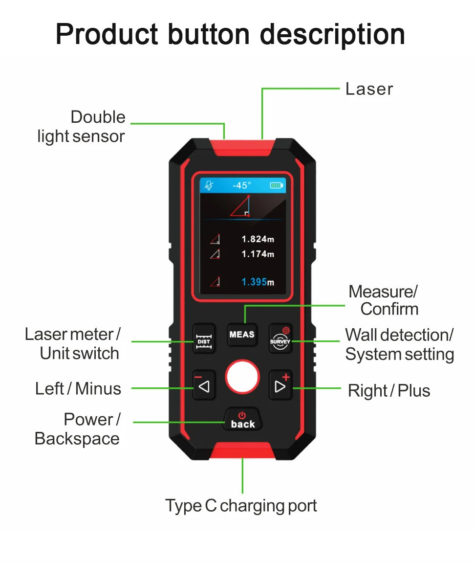 NF-518S Industrial Metal Detectors Metal Detector AC Cable Metal Pipes Rebar Multifunctional Wall Detector With Positioning Hole