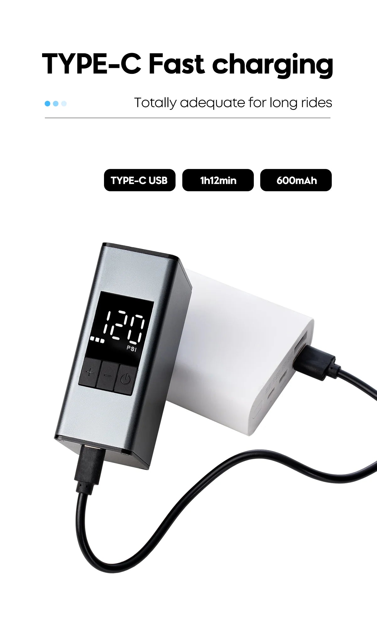 150 PSl Bike Air Electric Pump CYCLAMI A3 MAX Real-time Data Display Portable Pocket Auto MINI Tire Inflator For Bicycle Car